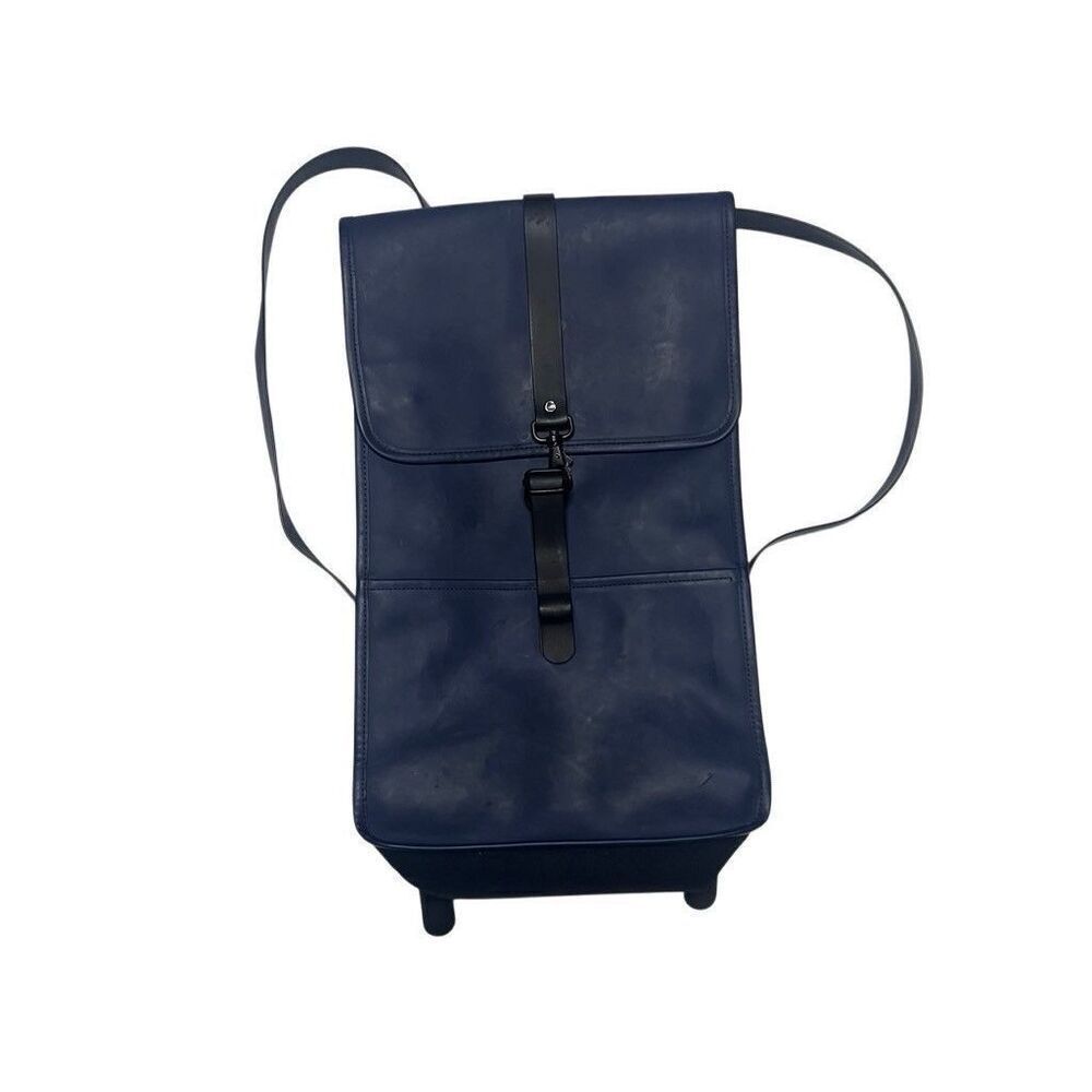 Rains Rucksack Navy Blue Black Waterproof Backpack Laptop iPad Travel Outdoor